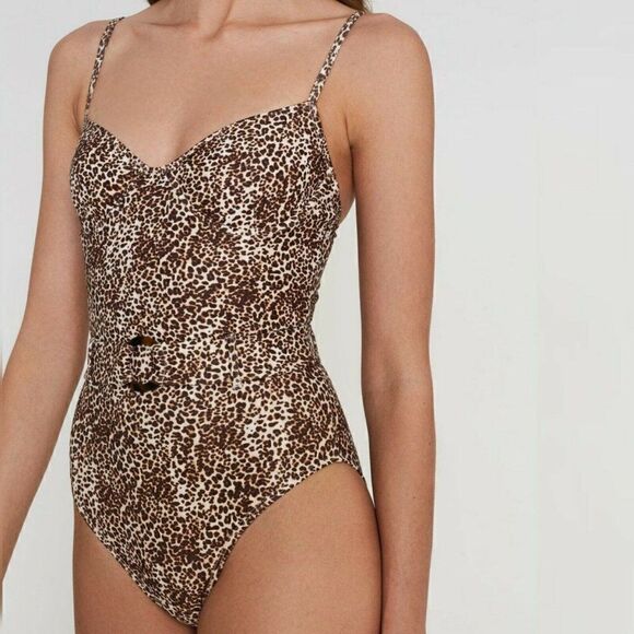 Faithfull The Brand - 10/XL - Women's swim Amalfi One Piece Charlie Leopard 🐆 - Picture 1 of 12